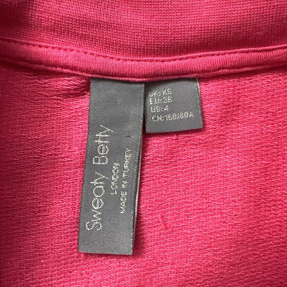Sweaty Betty After Class Crop Sweatshirt Crewneck Organic Cotton Dark Pink Small - Picture 5 of 10